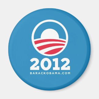 Barack Obama 2012 "O"-Logotyp (ljusblå) Magnet