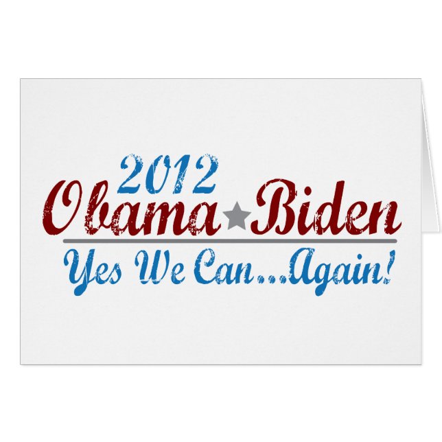 barack obama 2012 omval hälsningskort (Framsidan Horizontal)