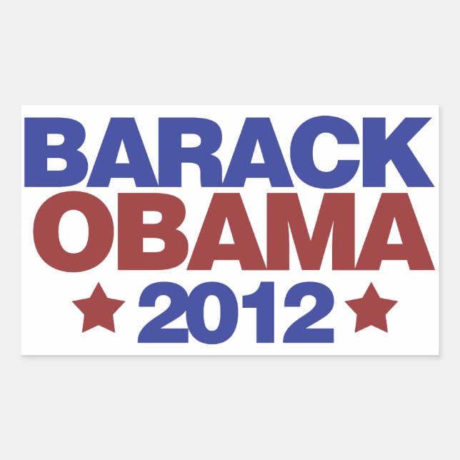 Barack Obama 2012 Rektangulärt Klistermärke (Framsida)