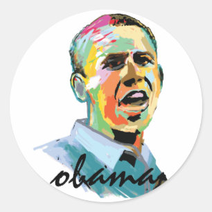 Barack Obama 2012 Runt Klistermärke
