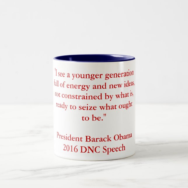 Barack Obama 2016 DNC Tal Två-Tonad Mugg (Center)