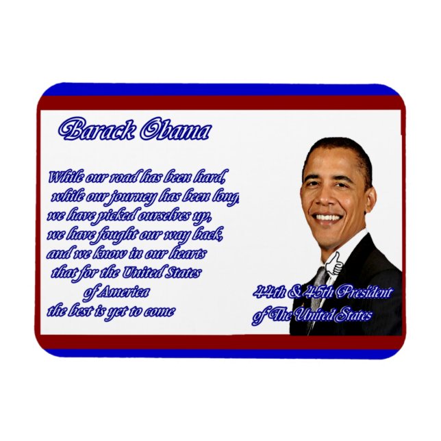 Barack Obama,44:e&45_Premium Flexi Magnet (Horisontell)
