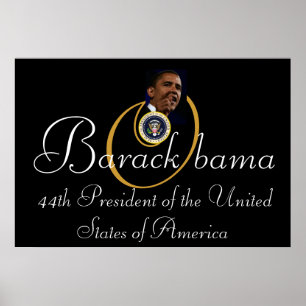 Barack Obama 44:e president: 52 "x 35" minnesstund Poster