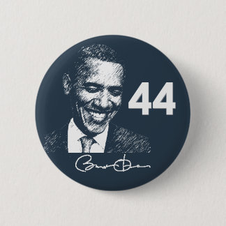 Barack Obama 44:e president med namnteckning Knapp