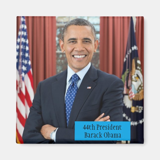 Barack Obama 44:e presidenten Magnet (Framsidan)