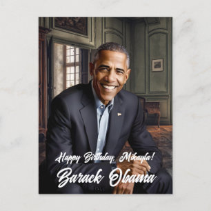 Barack Obama 44:e presidentens födelsedag Vykort