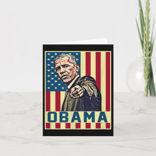 Barack Obama 44:e USA:s president Pop Art Vintage  Kort