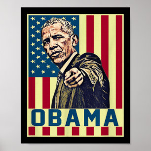 Barack Obama 44:e USA:s president Pop Art Vintage Poster