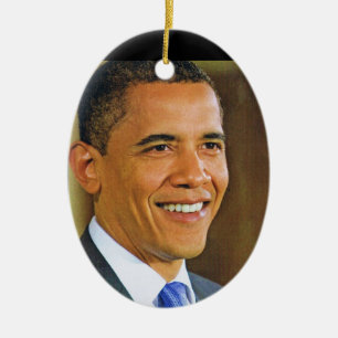 BARACK OBAMA 44TH USA-PRESIDENTprydnad Julgransprydnad Keramik