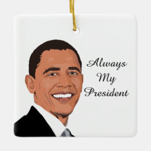 Barack Obama, alltid min presidentprydnad Julgransprydnad Keramik