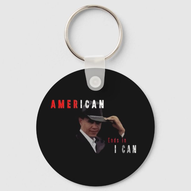 BARACK OBAMA AMERICAN NYCKELRING (Framsida)