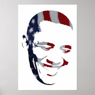 Barack Obama - Amerikanska Flagga - Poster