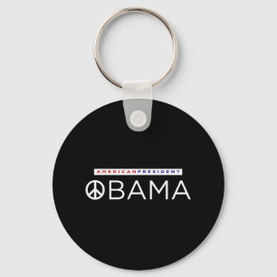 Barack Obama Amerikanska president Fredstecken Nyckelring