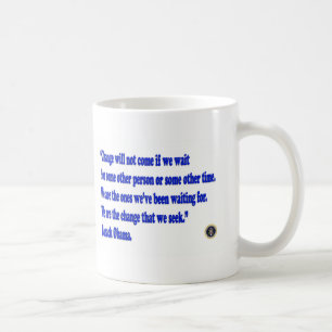Barack Obama ändringscitationstecken Kaffemugg