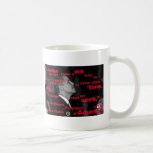 Barack Obama ändringscitationstecken Kaffemugg
