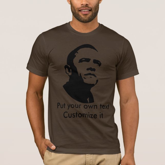 Barack Obama - anpassade T Shirt (Framsida)