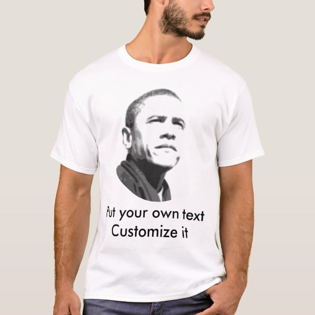 Barack Obama - anpassade Tee Shirt (Framsida)