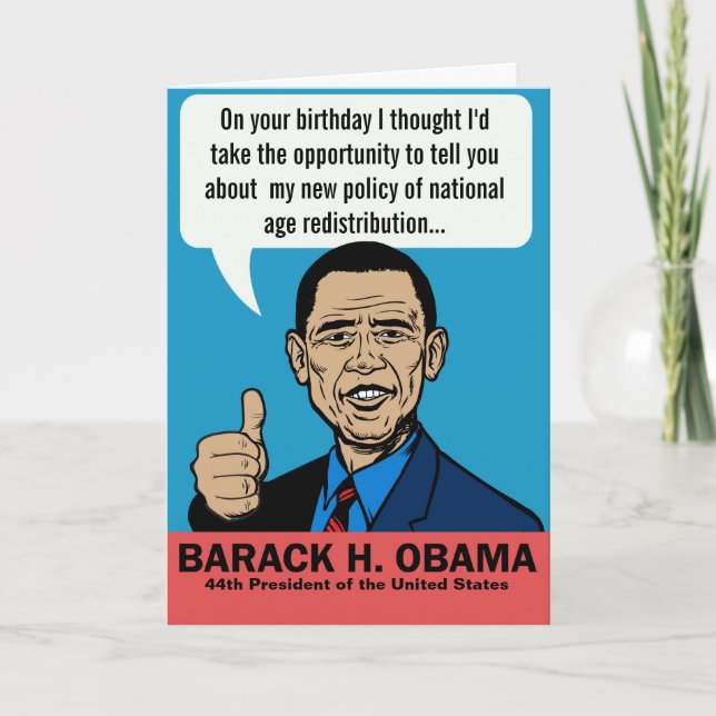 Barack Obama anpassadekort Kort (Framsida)