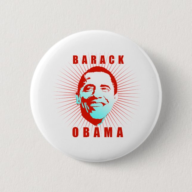 Barack Obama ansikteT-tröja Knapp (Framsida)