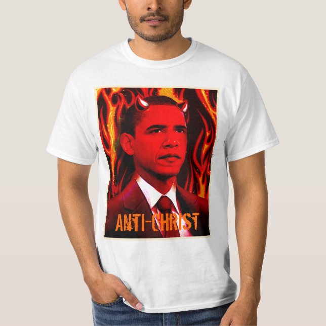 Barack Obama Anti-Kristus Tröja (Framsida)