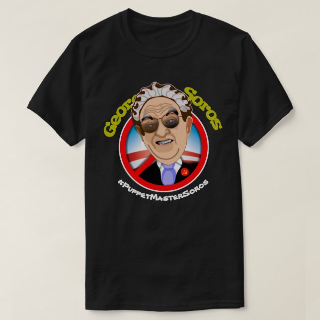 BARACK OBAMA ÄR EN GEORGE SOROS PUPPET T SHIRT (Design framsida)