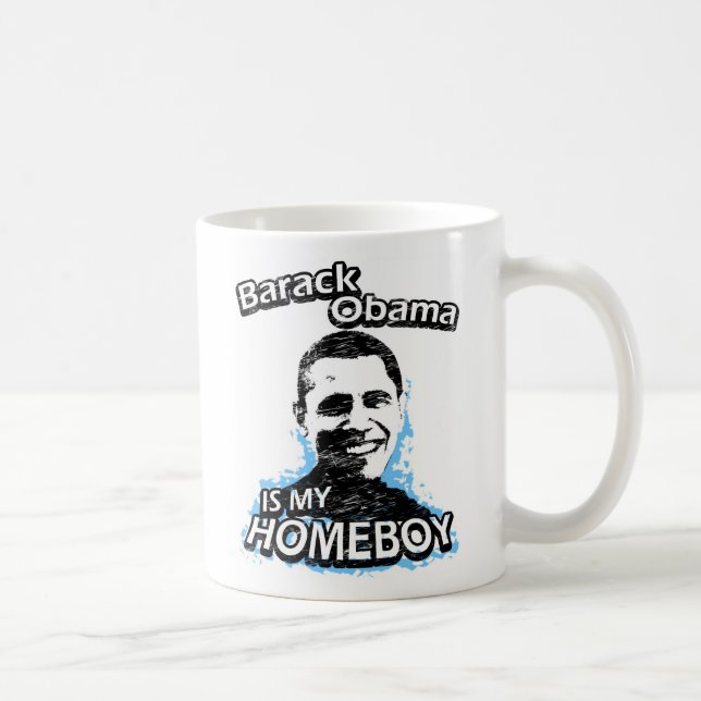 Barack Obama är min homeboy Kaffemugg (Höger)