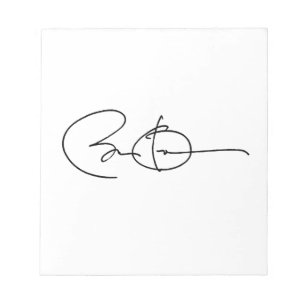 BARACK OBAMA AUTOGRAF - .PNG ANTECKNINGSBLOCK