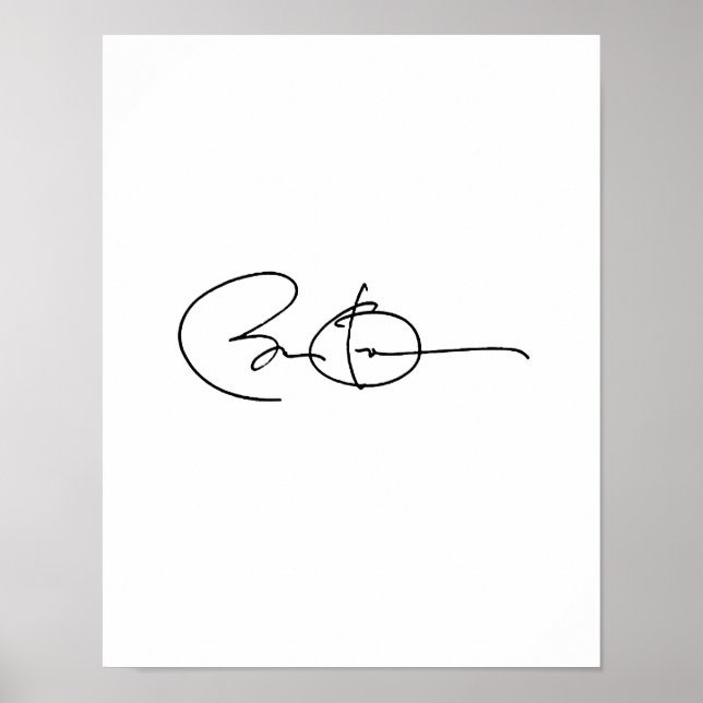 BARACK OBAMA AUTOGRAPH -.png Poster (Framsidan)