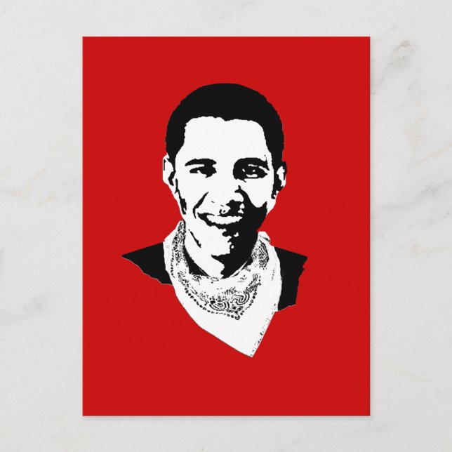 Barack Obama Bandana Vykort (Framsida)