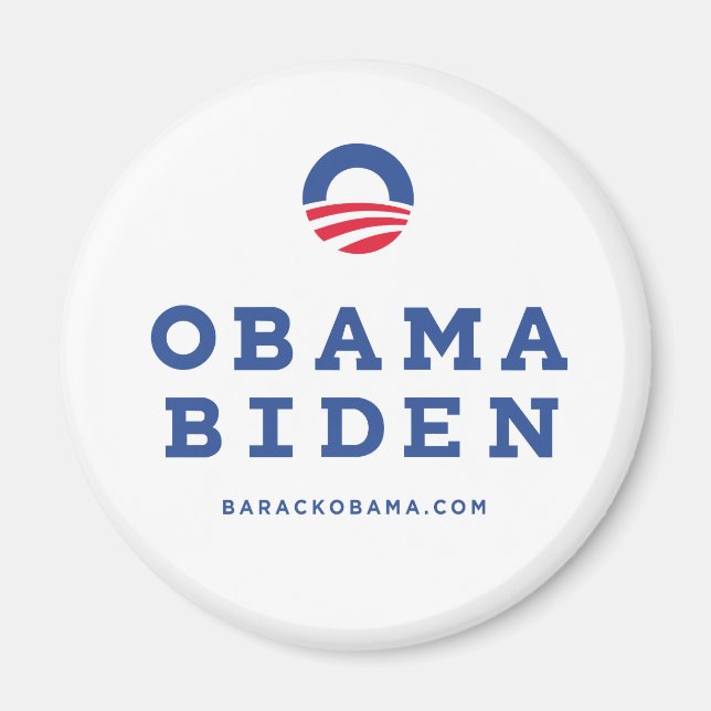 Barack Obama Biden 2012 with ’O’ Logotyp Magnet (Framsidan)