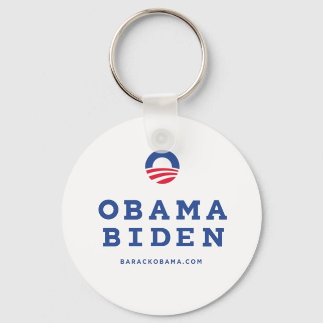 Barack Obama Biden 2012 with ’O’ Logotyp Nyckelring (Framsida)