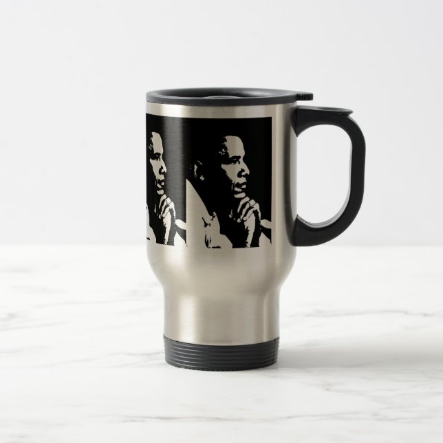 Barack Obama Black & White Profile Travel Resemugg (Höger)