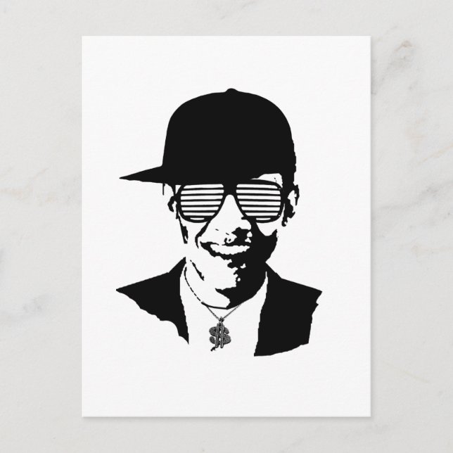Barack Obama Bling Vykort (Framsida)