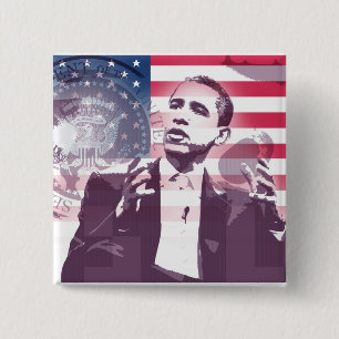 Barack Obama - Button Knapp