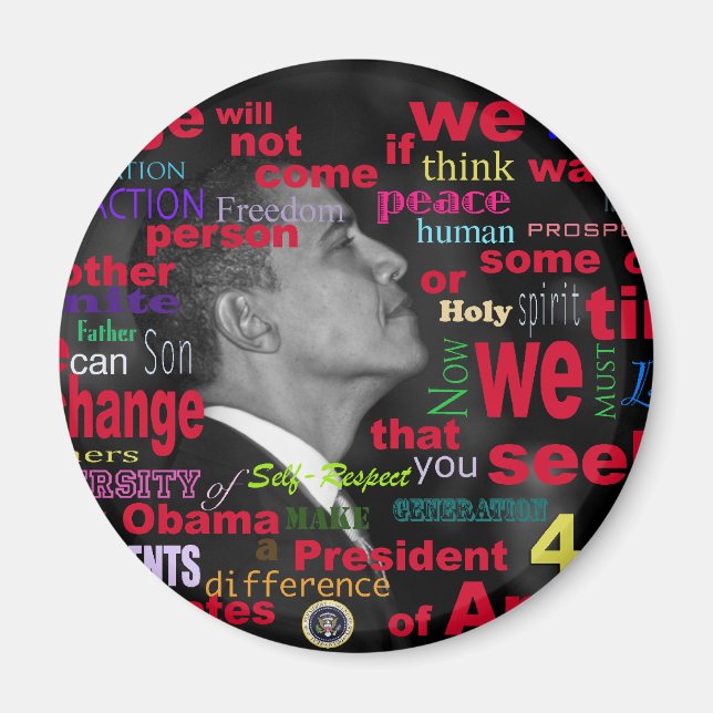 Barack Obama Byt citat Magnet (Framsidan)