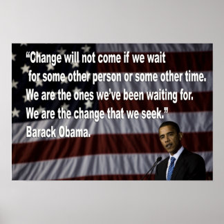 Barack Obama Byt citat Poster