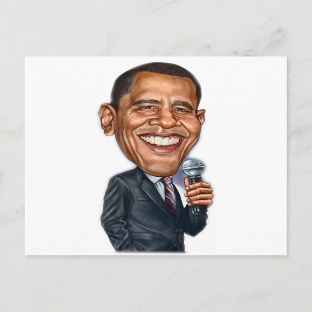 Barack Obama Caricature-serien Vykort (Framsida)