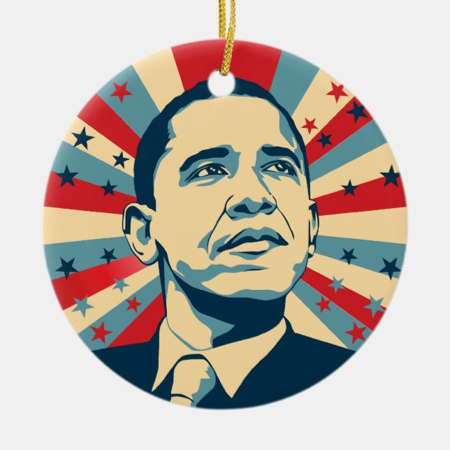 Barack Obama Ceramic Ornament (Framsidan)