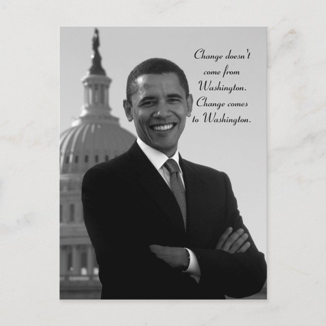 Barack Obama Change Postcard Vykort (Framsida)