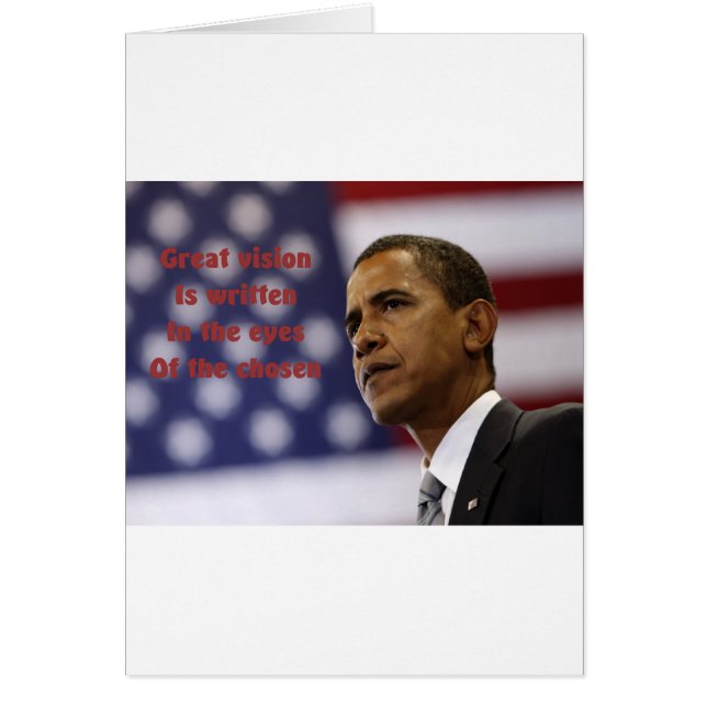 Barack Obama Chosen Hälsningskort (Framsidan)