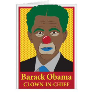 Barack Obama clown Hälsningskort