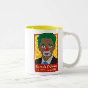 Barack Obama clown Två-Tonad Mugg