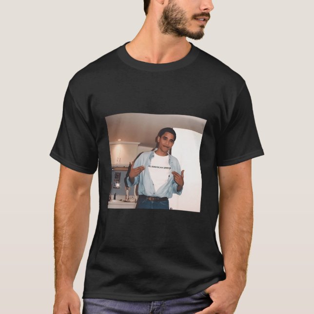 Barack Obama College Young Obama T Shirt (Framsida)