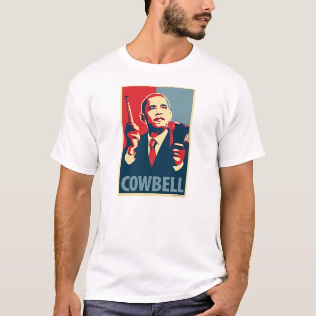 Barack Obama - Cowbell: OHP-T-tröja Tröja (Framsida)