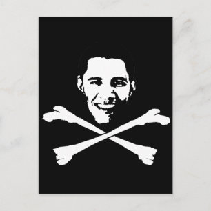 Barack Obama Crossbone Vykort