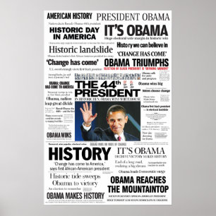 Barack Obama: Den 44:e presidenten Poster. Poster