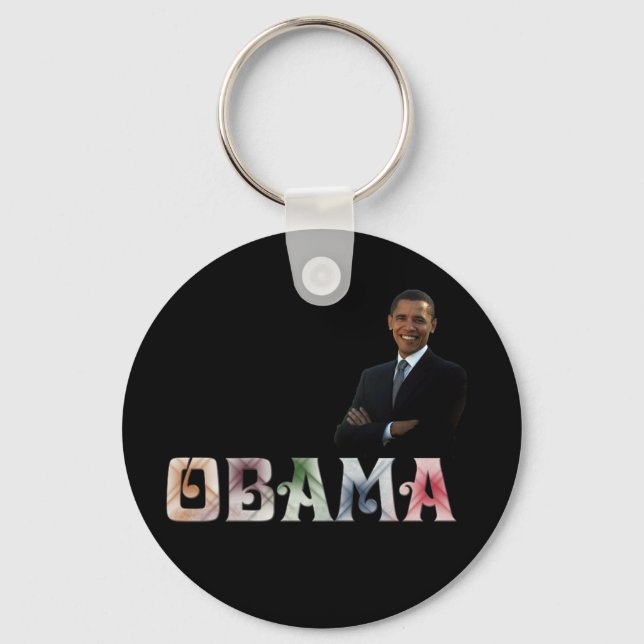 Barack Obama Design Nyckelring (Framsida)