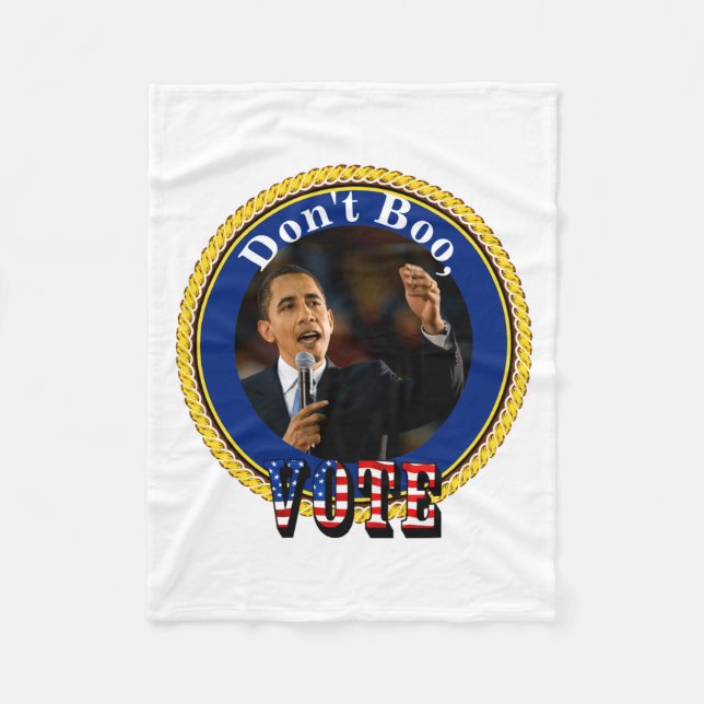 Barack Obama Dont Boo Vote  Fleecefilt (Framsidan)