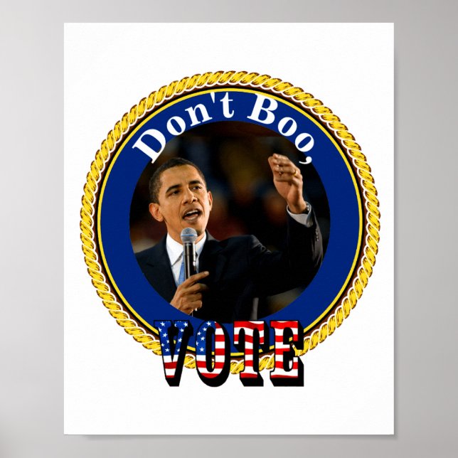 Barack Obama Dont Boo Vote  Poster (Framsidan)