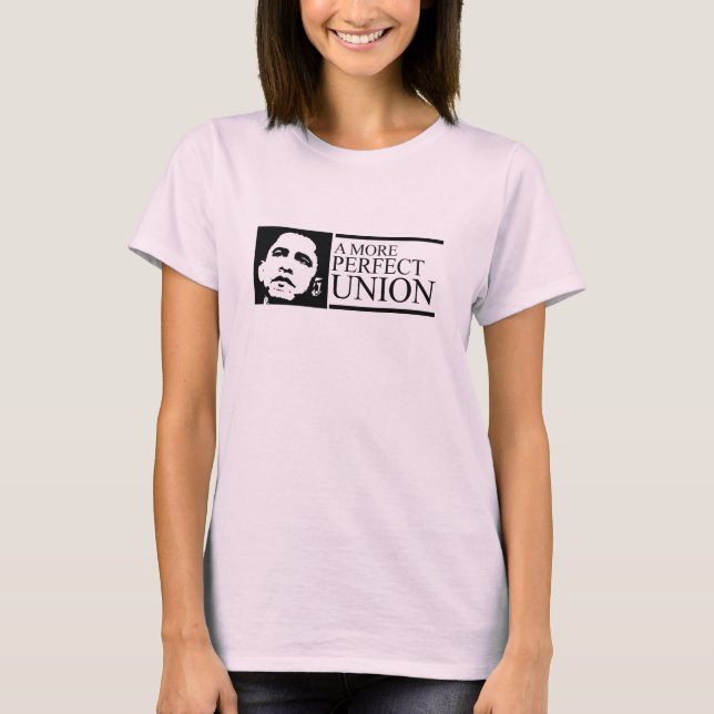 Barack Obama / En mer perfekt union T-shirt (Framsida)
